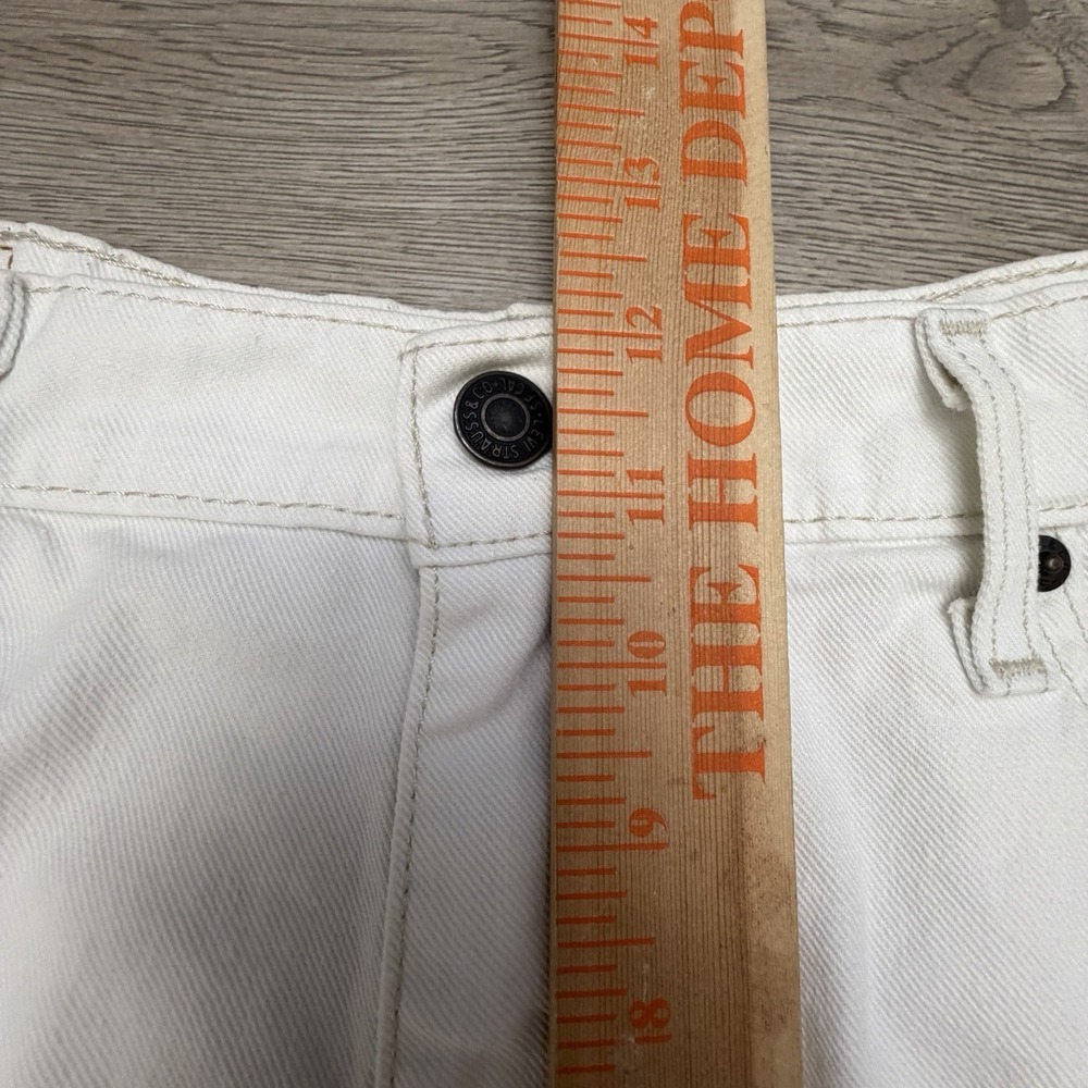 Levi's 569 Loose Fit Denim Shorts Men's 33 White Relaxed Casual Jean Cotton - Picture 6 of 7